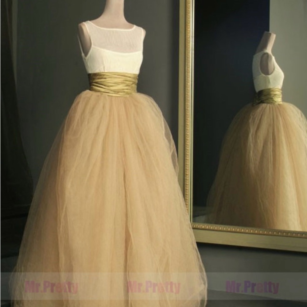 Mr. Pretty Elegant Gold Maxi Skirt